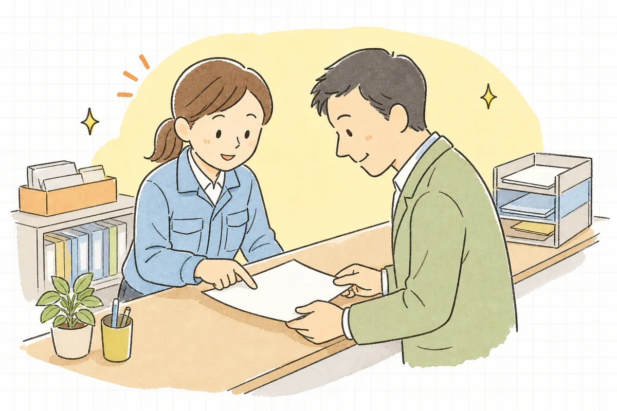 排出事業者と収集運搬・処分業者が同じ単位でマニフェストの数量を確認し合っているイメージ
